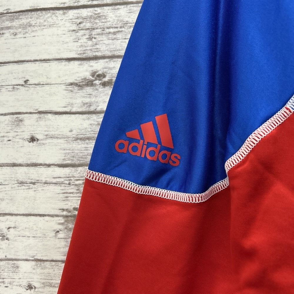 Kansas Jayhawks Adidas Sweatshirt Pullover Men's Large Blue 1/4 Snap Official - Picture 6 of 9